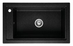 Graniteland Magra Granite black bluestone hardstone Built-in sink 686x427 mm with tap hole bench and Stainless Steel Plug 1208970615