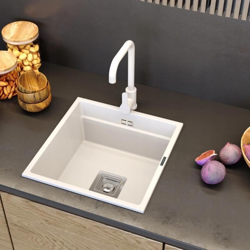 Γρανιτένια Stellar Μπαταρία Κουζίνας με Λευκή Περιστρεφόμενη Ροή 1208970668