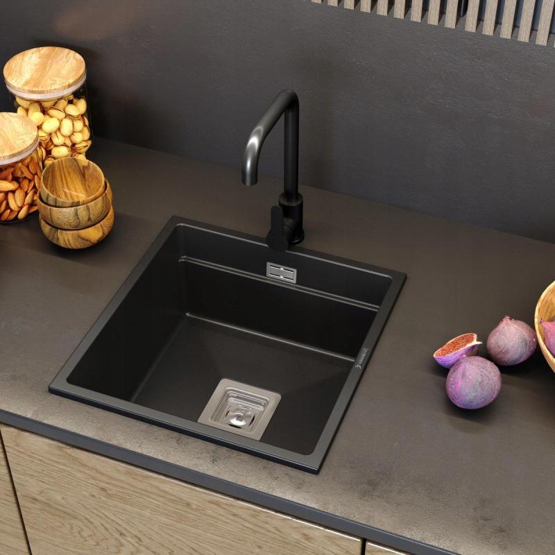 Graniteland Stellar Μπαταρία Κουζίνας Μαύρη με Περιστρεφόμενο Ρύγχος 1208970671