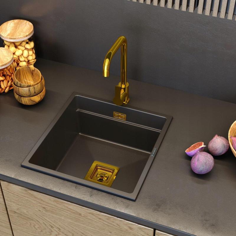 Graniteland Stellar Κουζινική Μπαταρία Χρυσή με περιστρεφόμενο στόμιο 1208970673