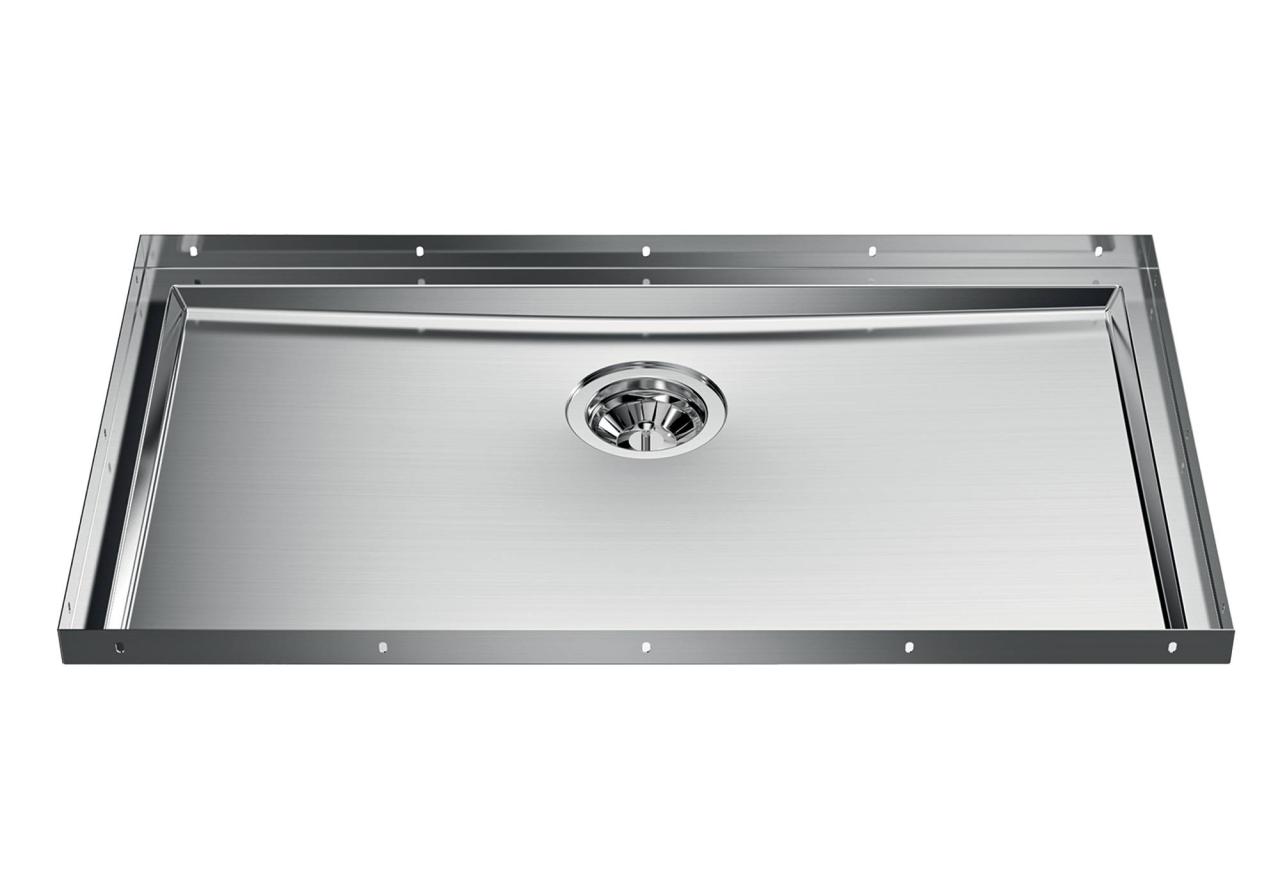 Φώστερ Phantom Base RVS Πλάκα βάσης Πάγκος Νεροχύτης 71x40cm για Εντοιχισμό σε Κεραμικό φυσική πέτρα και Solidsurface πάχος 20mm 1208970694