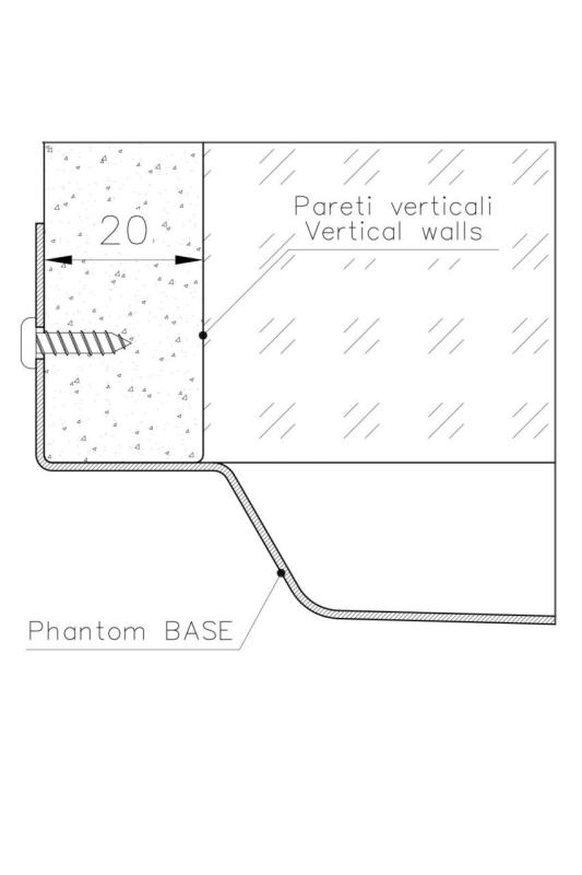Φώστερ Phantom Base RVS Πλάκα βάσης Πάγκος Νεροχύτης 71x40cm για Εντοιχισμό σε Κεραμικό φυσική πέτρα και Solidsurface πάχος 20mm 1208970694