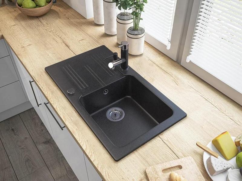 Graniteland Ceres Κουζινόμπαταρία Αρδουίνο με εμφάνιση από σκληρό λίθο με Αποσπώμενη Ροή και Διπλή-Λειτουργία Χειρός Ντους 1208970706