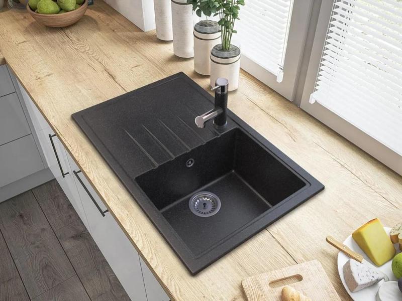 Graniteland Ceres Κουζινόμπαταρία Αρδουίνο με εμφάνιση από σκληρό λίθο με Αποσπώμενη Ροή και Διπλή-Λειτουργία Χειρός Ντους 1208970706