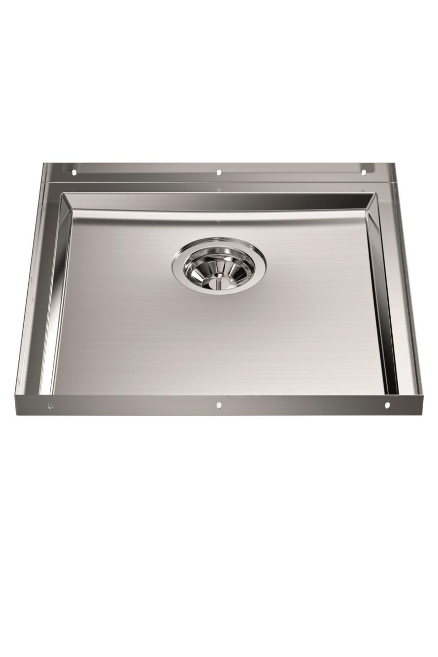 Foster Phantom Base RVS Πλάκα επιφάνειας εργασίας Νεροχύτης 40x40cm για Ενσωμάτωση σε Κεραμικά, φυσικό πέτρινο και Solidsurface πάχους 20mm 1208970718