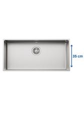 Foster L35 Ειδικό 35cm μήκος Ανοξείδωτος Νεροχύτης 75 x 35 cm Εντοιχιζόμενος 1208970724
