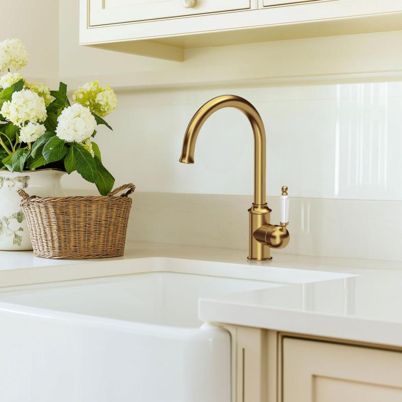 Ausmann Κεραμικός Νεροχύτης Mira Λευκός - Εντοιχισμένος και Ημιεντοιχισμένος 590 x 458 mm με Ανοξείδωτο Βύσμα 1208970733