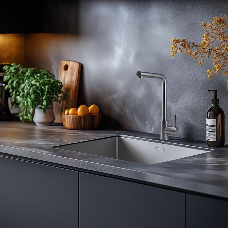 Pure.Sink Prestige Σετ Συνδυασμού Ανοξείδωτος Νεροχύτης 50x40 εκ. με Ανοξείδωτη Βρύση Κουζίνας 1208970762