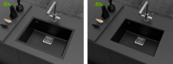 Dura Stretto Quartz Εντοιχιζόμενο και Επιφανειακό Νεροχύτης Άμμου Μπεζ 56x44 εκ 1208970767