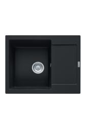 Franke Maris MRG 611-62 Fragranite Mat Μαύρος Νεροχύτης 62 x 50 εκ. Επιφάνειας με Τμήμα Στραγγίσματος 114.0628.964
