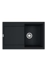 Franke Maris MRG 611-78 Fragranite Mat Μαύρος Νεροχύτης 78 x 50 cm Επιφάνεια με Αποστραγγιστικό τμήμα 114.0628.968