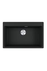 Franke Maris MRG 610-70 TL Fragranite Mat Μαύρος Νεροχύτης 78 x 50 cm Επιφάνειας με Τρύπα Βρύσης 114.0668.727