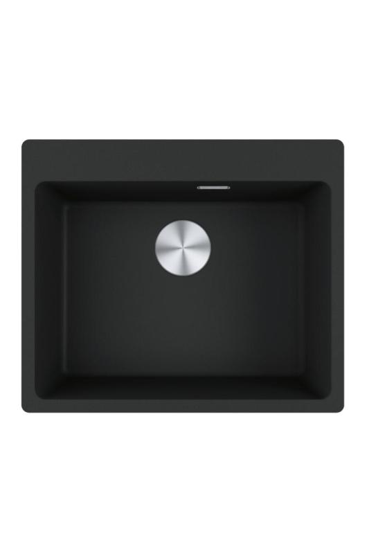 Franke Maris MRG 610-50 TL Fragranite Mat Μαύρο Νεροχύτης Επιφάνειας με Τρύπα για Βρύση 114.0668.630