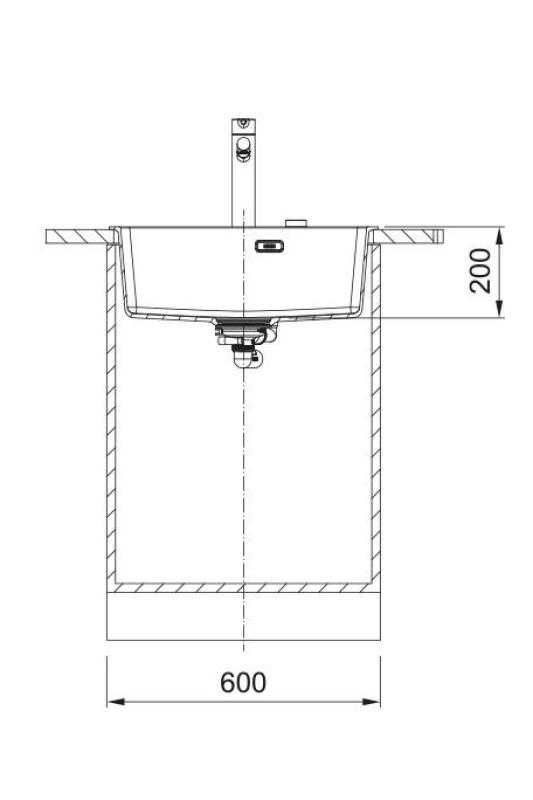 Franke Maris MRG 610-50 TL Fragranite Mat Μαύρο Νεροχύτης Επιφάνειας με Τρύπα για Βρύση 114.0668.630
