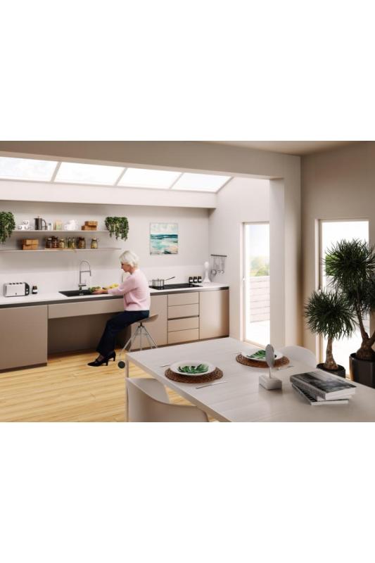 Φράνκε Μάρις MRG 610-60 Care Fragranite Stone γκρι επιφανειακό νεροχύτη για άτομα με ειδικές ανάγκες 635 x 559 mm Επιφάνεια με Τρύπα για Βρύση 114.0729.486