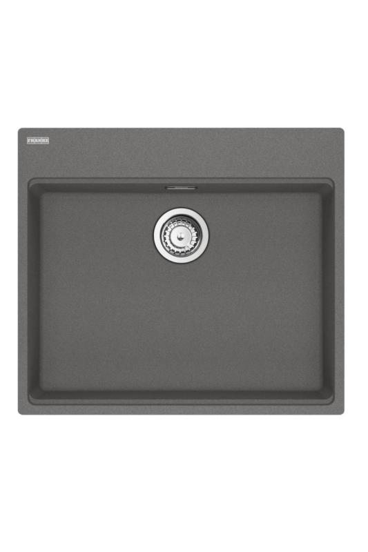 Φράνκε Μάρις MRG 610-60 Care Fragranite Stone γκρι επιφανειακό νεροχύτη για άτομα με ειδικές ανάγκες 635 x 559 mm Επιφάνεια με Τρύπα για Βρύση 114.0729.486