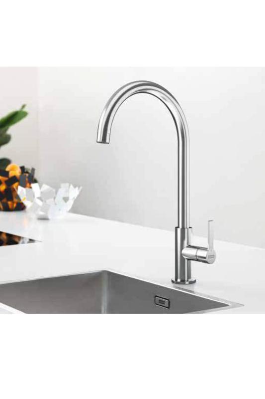 Franke Maris Slim J Κουζινόβρυση Περιστρεφόμενη Στρογγυλή Έξοδος Μαύρο 115.0728.386