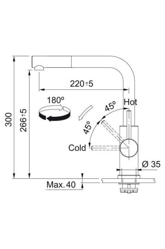 Franke Smart Glenda Κουζινόμπριζο RVS Εκτεινόμενη Έξοδος 115.0706.986