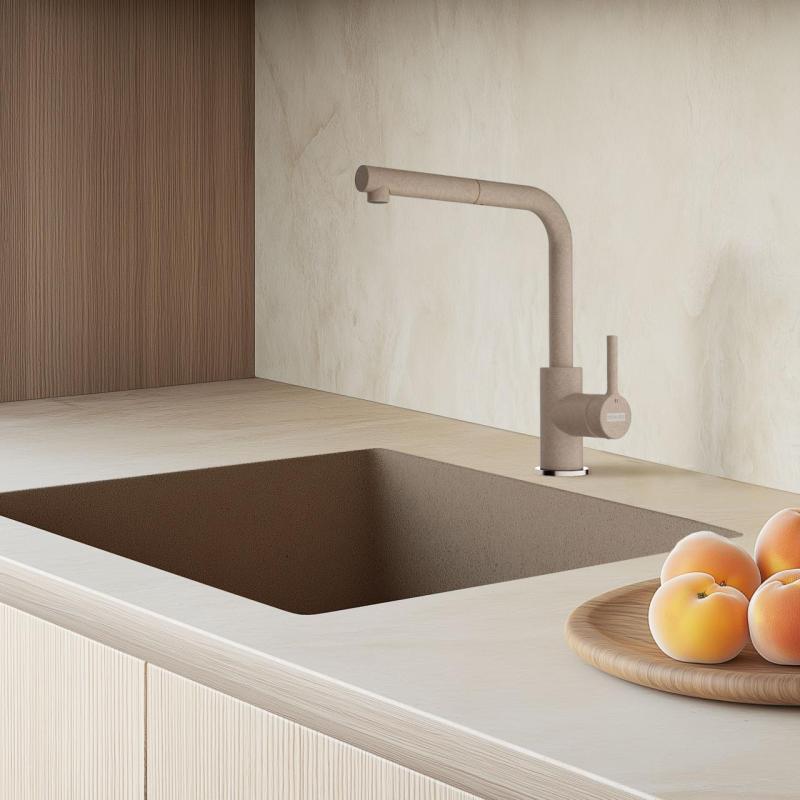 Μπαταρία Κουζίνας Franke Lina L Oyster με Επεκτεινόμενη Ροή 115.0728.487