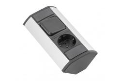 MINI γωνιακό εξάρτημα με διακόπτη και πρίζα Schuko 230V 16A