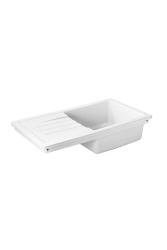Ausmann Ceramic Sylva Κεραμικός Λευκός Νεροχύτης με Περιοχή Στράγγισης 857 x 500 mm 1208971128