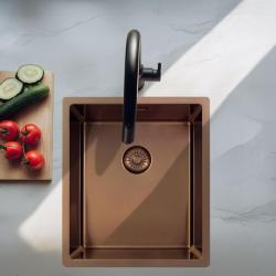 Pure.Sink Exclusivo Χάλκινο νεροχύτης 34x40 εκ 10mm ακτίνα εντοιχισμένη, επίπεδη και επικαθήμενη PEX3440-62