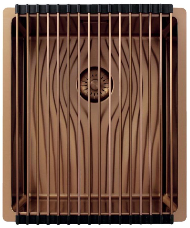 Pure.Sink Exclusivo Χάλκινο νεροχύτης 34x40 εκ 10mm ακτίνα εντοιχισμένη, επίπεδη και επικαθήμενη PEX3440-62