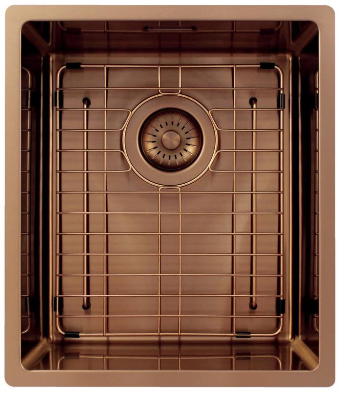 Pure.Sink Exclusivo Χάλκινο νεροχύτης 34x40 εκ 10mm ακτίνα εντοιχισμένη, επίπεδη και επικαθήμενη PEX3440-62