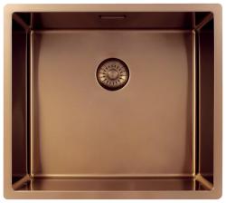 Pure.Sink Exclusivo Χάλκινος νεροχύτης 45x40 εκ. 10mm ακτίνα επιφάνειας, επίπεδη κατασκευή και επικατασκευή PEX4540-62