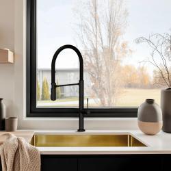 Pure.Sink Exclusivo Χρυσή νεροχύτη 50x40 εκ. 10 χιλ. ακτίνα εντοιχισμένη, επίπεδη κατασκευή και επικαθήσεως PEX5040-60