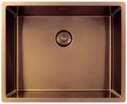 Pure.Sink Exclusivo Χάλκινος νεροχύτης 50x40 εκ 10mm ακτίνα εντοιχισμένος, επίπεδη κατασκευή και επικάθηση PEX5040-62