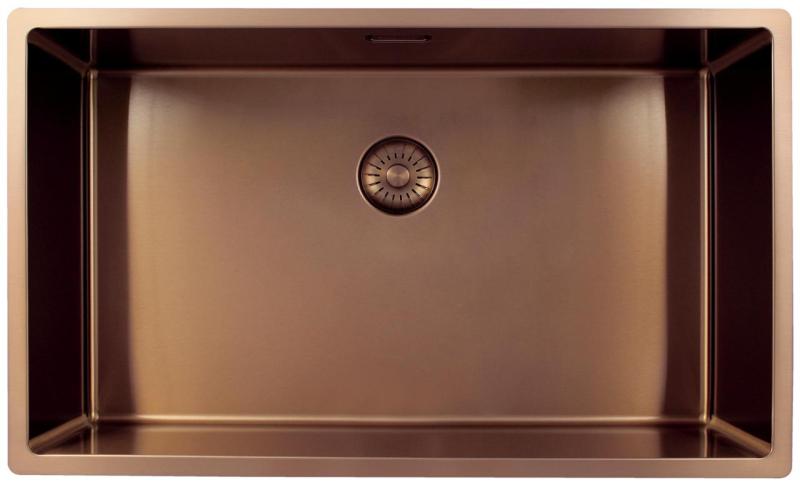 Pure.Sink Exclusivo μεγάλο χάλκινο νεροχύτη 70x40 cm 10mm ακτίνα υποδομής, επίπεδης ενσωμάτωσης και επικαθήμενης PEX7040-62