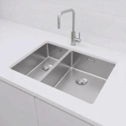 Pure.Sink Exclusivo RVS 1,5 άλλο ένα μισό νεροχύτη 18+34 εκ. 10mm ακτίνα PEX183440-02