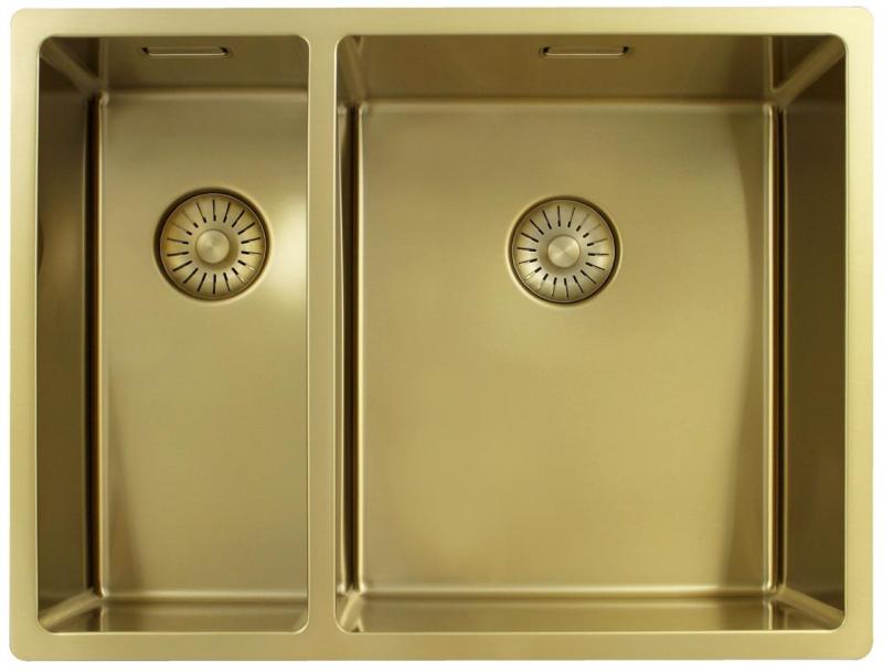 Pure.Sink Exclusivo Χρυσός 1,5 μισός νεροχύτης 18+34 cm ακτίνα 10mm PEX183440-60