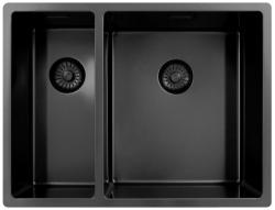 Pure.Sink Exclusivo Gun Metal 1,5 μισή νεροχύτη 18+34 cm 10mm ακτίνα PEX183440-61