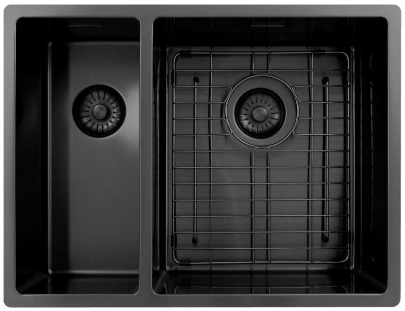 Pure.Sink Exclusivo Gun Metal 1,5 μισή νεροχύτη 18+34 cm 10mm ακτίνα PEX183440-61