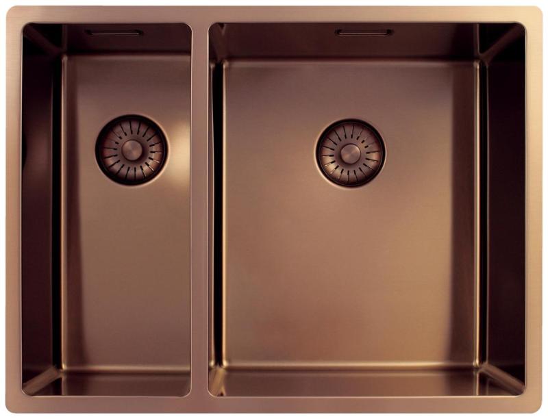 Pure.Sink Exclusivo Χάλκινο 1,5 μισό νεροχύτης 18+34cm ακτίνα 10mm PEX183440-62