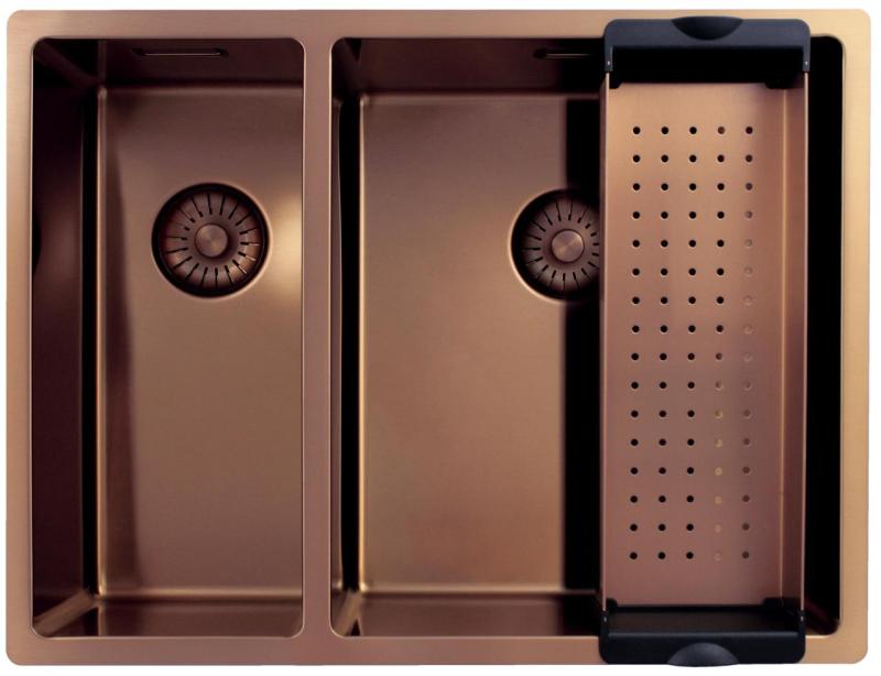 Pure.Sink Exclusivo Χάλκινο 1,5 μισό νεροχύτης 18+34cm ακτίνα 10mm PEX183440-62