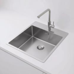 Pure.Sink Exclusivo RVS νεροχύτης 44x52 εκατοστά Tapwing με τρύπα για βρύση ακτίνα 10 χιλιοστά PEX4040T-02