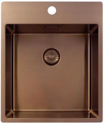 Pure.Sink Exclusivo Χάλκινος νεροχύτης 44x52 εκ. Tapwing με τρύπα για βρύση ακτίνα 10mm PEX4040T-62