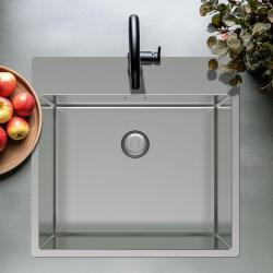 Pure.Sink Exclusivo RVS νεροχύτης 54x52cm Tapwing με τρύπα για βρύση ακτίνα 10mm PEX5040T-02
