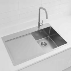 Pure.Sink Exclusivo RVS μικρό νεροχύτη με στραγγιστήρα 78x52 εκ. Tapwing δεξιά PEX3478RT-02