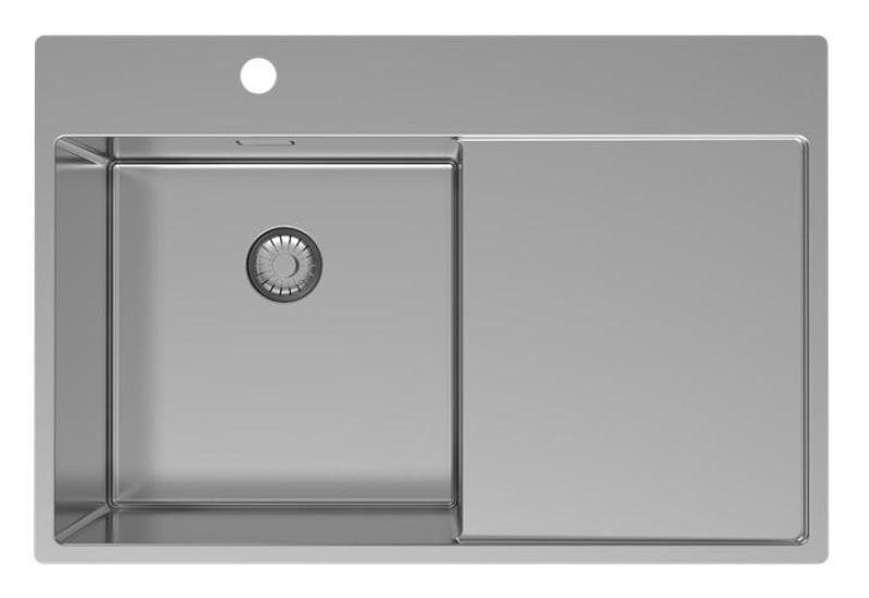 Pure.Sink Exclusivo RVS νεροχύτης με τμήμα στράγγισης 78x52 εκ. Tapwing αριστερά PEX4078LT-02