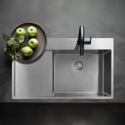 Pure.Sink Exclusivo RVS νεροχύτης με τμήμα στράγγισης 86x52 cm Tapwing δεξιά PEX5086RT-02