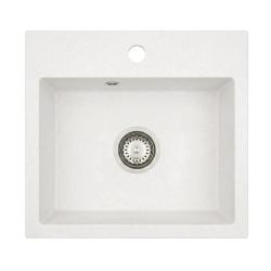 Graniteland Nera Γρανίτης Νεροχύτης 45x42 εκ. Λευκή Επιφάνεια με Τρύπα για Βρύση και Πρίζα από Ανοξείδωτο Χάλυβα 1208971435