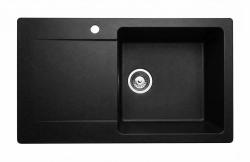 Graniteland Liri Γρανίτης Μαύρος νεροχύτης με αποστραγγιστική επιφάνεια 765x448 mm 1208971438