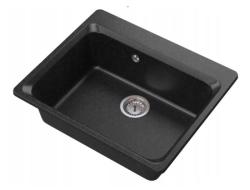 Graniteland Vastone Γρανίτης Νεροχύτης 619x522 mm Αρδουίνος εμφάνιση πέτρας Επιφάνεια με τρύπα για βρύση και Πρίζα από ανοξείδωτο χάλυβα 1208971442