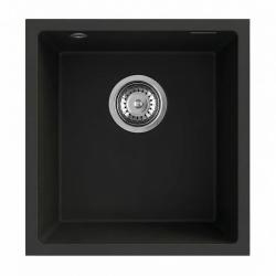 Graniteland Miniva Γρανίτης Νεροχύτης Μαύρος υποκατασκευή 385x410 mm 1208971450