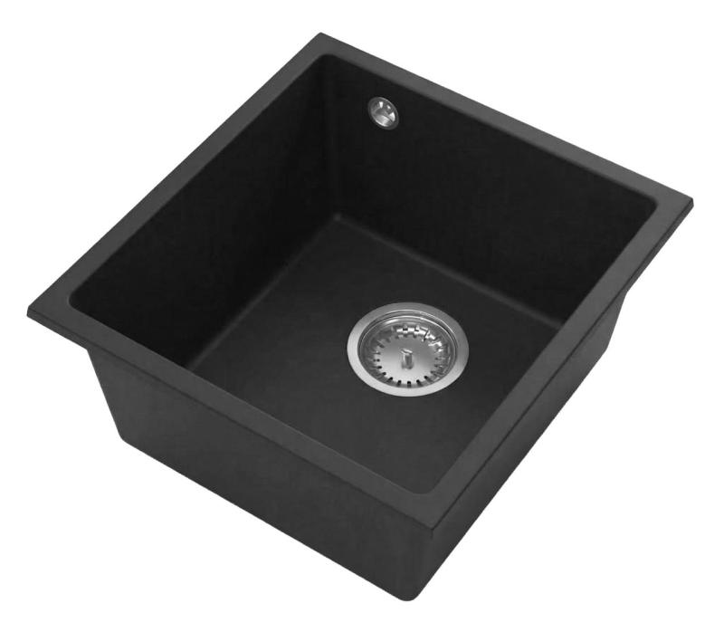Graniteland Miniva Granite Sink Black Undermount 385x410 mm 1208971450