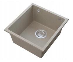 Graniteland Miniva Γρανιτένιος Νεροχύτης Beige εντοιχιζόμενος 385x410 mm 1208971451